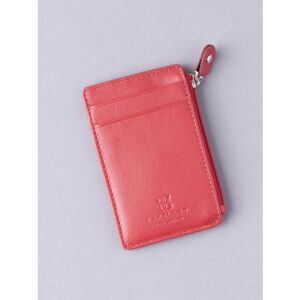 Lakeland Leather Keyring Card Holder in Red - Red