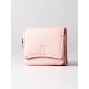 Lakeland Leather Small Leather Flapover Purse in Blush Pink - Pink