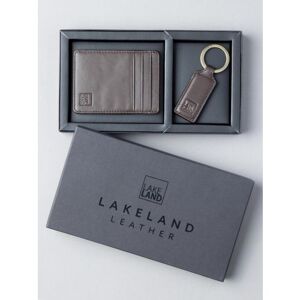 Lakeland Leather Leather Card Holder & Key Ring Gift Set in Brown - Brown