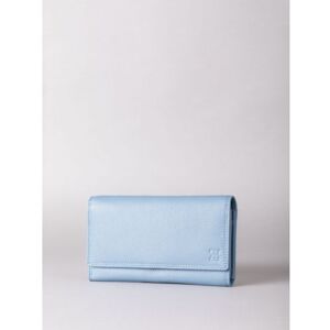 Lakeland Leather Large Leather Purse in Sky Blue - Blue