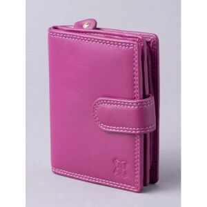 Lakeland Leather Small Leather Tab Purse in Cranberry Pink - Pink