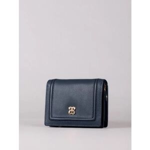 Lakeland Leather Icon Small Leather Flapover Purse in Navy - Blue