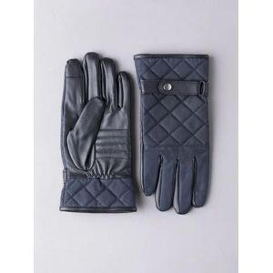 Lakeland Leather Wax Quilted Gloves in Navy - Blue