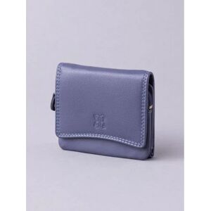 Lakeland Leather Small Leather Flapover Purse in Purple - Purple