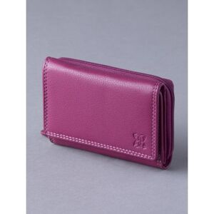 Lakeland Leather Small Leather Purse in Cranberry Pink - Pink