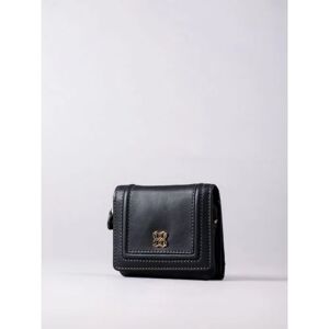 Lakeland Leather Icon Mini Leather Flapover Purse in Black - Black