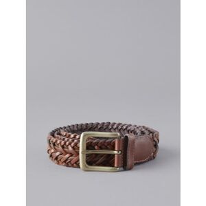 Lakeland Leather Howbeck Leather Braided Belt in Tan - Tan