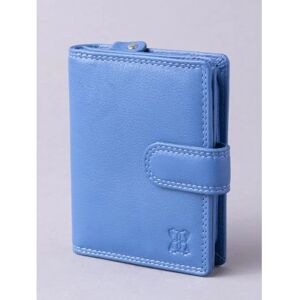 Lakeland Leather Small Leather Tab Purse in Blue - Blue