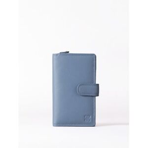 Lakeland Leather Medium Leather Tab Purse in Sky Blue - Blue