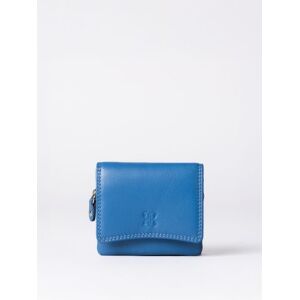 Lakeland Leather Small Leather Flapover Purse in Blue - Blue Lakeland Leather Small Leather Flapover Purse in Blue - Blue