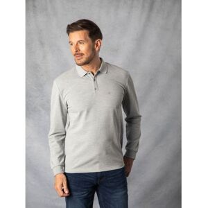 Lakeland Leather Long Sleeve Polo Shirt in Grey - Grey