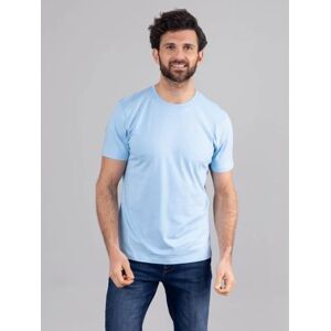 Lakeland Leather Logan Cotton Blend Short Sleeve T-Shirt in Light Blue - Blue