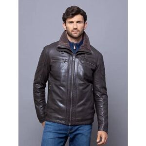 Lakeland Leather Derwent Leather Coat in Nero Brown - Brown