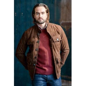 Lakeland Leather Crookland Suede Jacket in Chocolate Brown - Brown