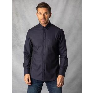 Lakeland Leather Max Cotton Oxford Shirt in Navy - Blue