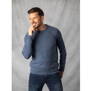 Lakeland Leather British Lambswool Crew Neck Jumper in Blue - Blue