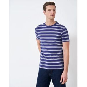 Crew Clothing Feeder Stripe T-Shirt in Blue and White - Blue