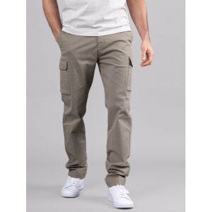 Lakeland Leather Rafe Cotton Cargo Trousers in Khaki Green - Green