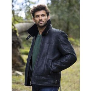 Lakeland Leather Hawker Sheepskin Flying Jacket in Black - Black