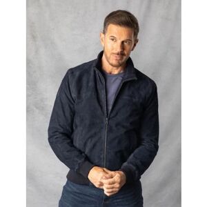 Lakeland Leather Dalston Suede Bomber Jacket in Navy - Blue
