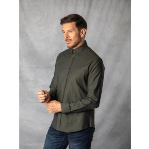 Lakeland Leather Max Cotton Oxford Shirt in Green - Green