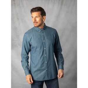 Lakeland Leather Harrison Denim Shirt in Dark Blue - Blue