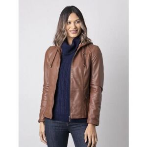 Lakeland Leather Abbeyville Hooded Leather Jacket in Light Brown - Tan