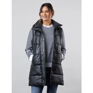 Lakeland Leather Lowood Long Leather Gilet in Black - Black