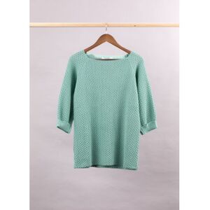 Lakeland Leather Maisie Relaxed Jumper in Cool Green - Green