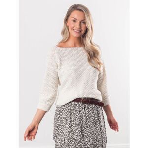 Lakeland Leather Maisie Relaxed Jumper in Cream Fleck - Off-White