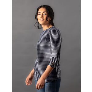 Lakeland Leather Belinda Striped Breton Top in Black and White - Black