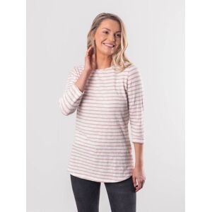 Lakeland Leather Bibi Striped Breton Top in White and Pink - Pink