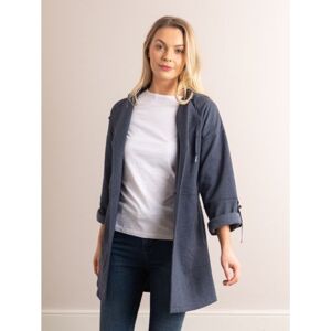 Lakeland Leather Chloe Hooded Fleece Jersey Cardigan in Navy - Blue