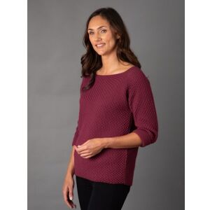 Lakeland Leather Maisie Relaxed Jumper in Berry - Red