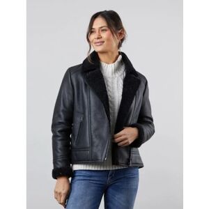 Lakeland Leather Lindeth Sheepskin Aviator Jacket in Black - Black