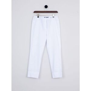 Robell Bella Ankle Grazer Trousers in White - White
