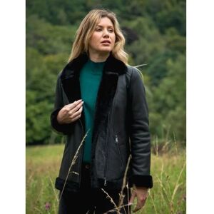 Lakeland Leather Linthwaite Sheepskin Aviator Jacket in Black - Black