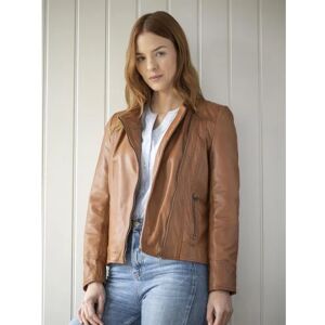 Lakeland Leather Jilly Leather Jacket in Tan - Tan