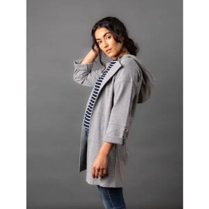 Lakeland Leather Chloe Hooded Fleece Jersey Cardigan in Grey - Grey