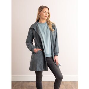 Lakeland Leather Pax Coat in Dusty Blue - Grey