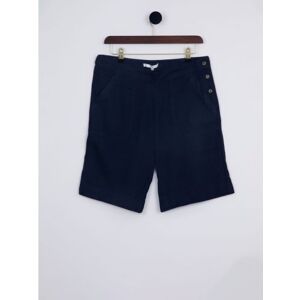 Lakeland Leather Sophie Linen Blend Shorts in Navy - Blue