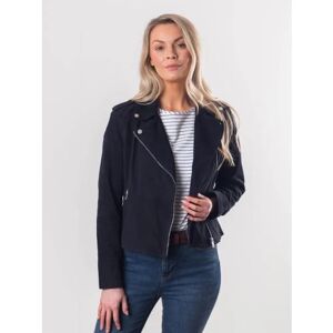 Lakeland Leather Staveley Suede Biker Jacket in Navy - Blue