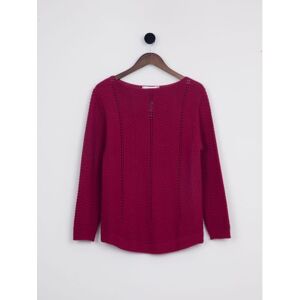 Lakeland Leather Cleo Knitted Jumper in Berry - Red