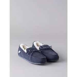 Lakeland Leather Men's Sheepskin Moccasins in Navy - Blue