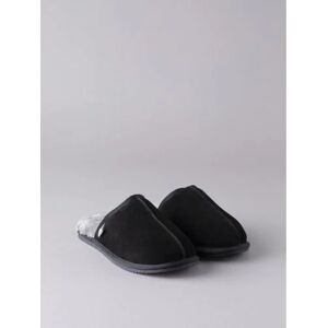 Lakeland Leather Men's Sheepskin Sliders in Black - Black