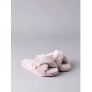 Lakeland Leather Ladies' Sheepskin Cross-Over Mules in Pink - Pink