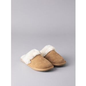 Lakeland Leather Ladies' Sheepskin Slider Slippers in Tan - Tan