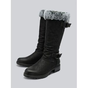 Lotus Riviera Knee High Boots in Black - Black