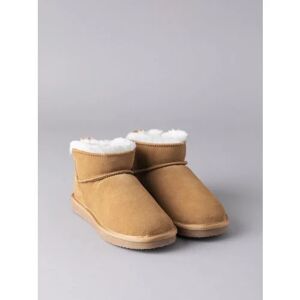 Lakeland Leather Ladies' Sheepskin Mini Boot Slippers in Tan - Tan