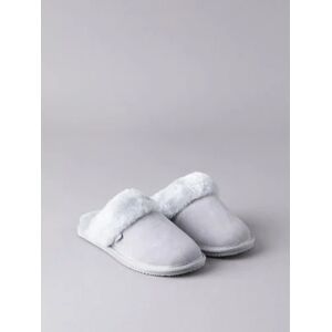 Lakeland Leather Ladies' Sheepskin Slider Slippers in Light Grey - Grey